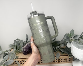 Rare Varigated Plant Lover Engraved Tumbler: 40oz Stainless Steel Travel Cup