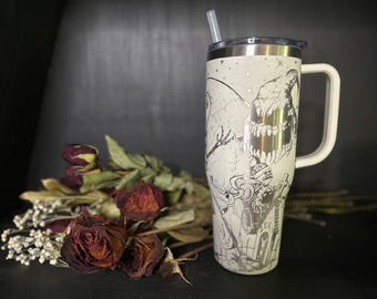Jack Sally Laser Engraved Tumbler: Christmas 40oz Travel Mug