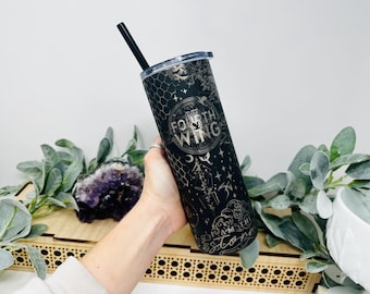 Four Wing Tumbler: Dragon Book Inspired Design (20oz Insulated)