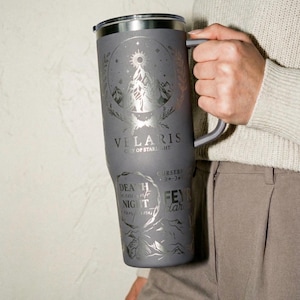 Gobelet isotherme 40 oz chaud et froid, produits dérivés ACOTA, cadeau Velari City Starlight, tasse personnalisée gravée Smut Book, To Stars Night Court