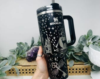 Wizard Life Laser Engraved Tumbler: 40oz Insulated Travel Mug