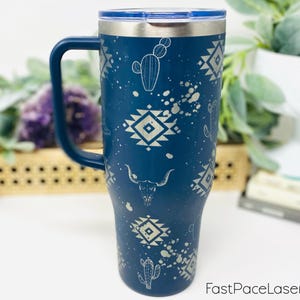 Custom Engraved Western Tumbler: 40oz Rodeo Thermal Mug