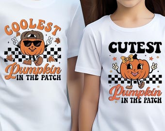 Halloween Pumpkin Patch PNG, Kids Fall Design (Digital Download