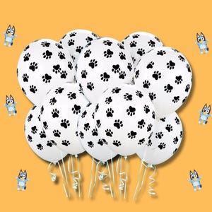 10 Party Puppy Paw Balloons, Bluey Birthday Balloons, Dog Balloons, Puppy Party,Dog Party, Dog Balloons, Puppy Balloons, Bluey Party, Bluey