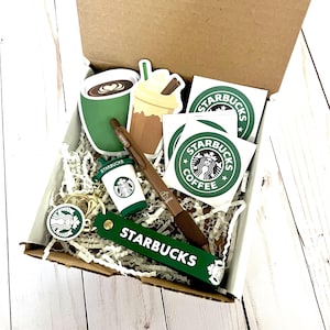 Starbucks Gift Box, Starbucks Gift Ideas, Starbucks Keychain, Starbucks Stickers, Coffee Pen, Mini Coffee Notepads,Coffee Gift Set,Starbucks