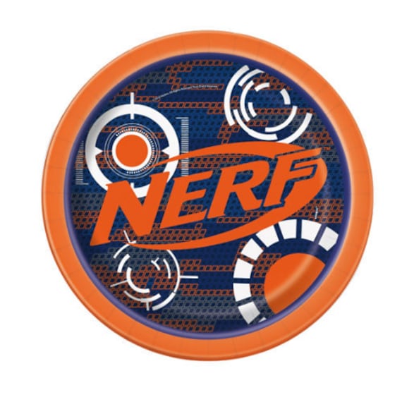Nerf Party Plates Nerf Party Nerf Birthday Nerf Plates | Etsy