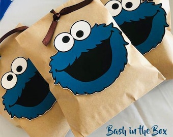 Lámina decorativa para fiesta temática de El Monstruo de las Galletas: Barrio Sésamo (Descarga digital)