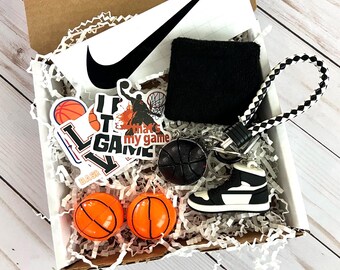 Basketball Gift Set: Sneaker Keychain, Fidget Spinners & Stickers