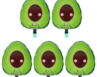 5 Count Avocado Balloon, Avocado Balloon Set, Taco Party, Fiesta, Cinco de Mayo, Taco Tuesday, Fiesta Part, Fiesta Birthday, Taco Party