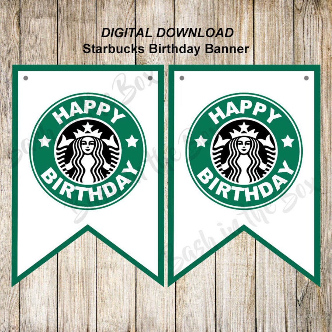 Starbucks Banner Starbucks Birthday Banner Starbucks Party - Etsy México