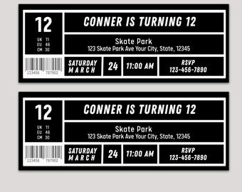Customizable Sneaker Birthday Invitation Label: Orange Shoe Box Design (Digital Download, 7x2.5 Canva Template