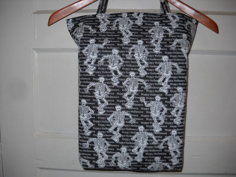 Earth Friendly Reusable Grocery Bag Skeletons Reusable Grocery Bag Shopping Tote Bag Halloween Trick or Treat Tote
