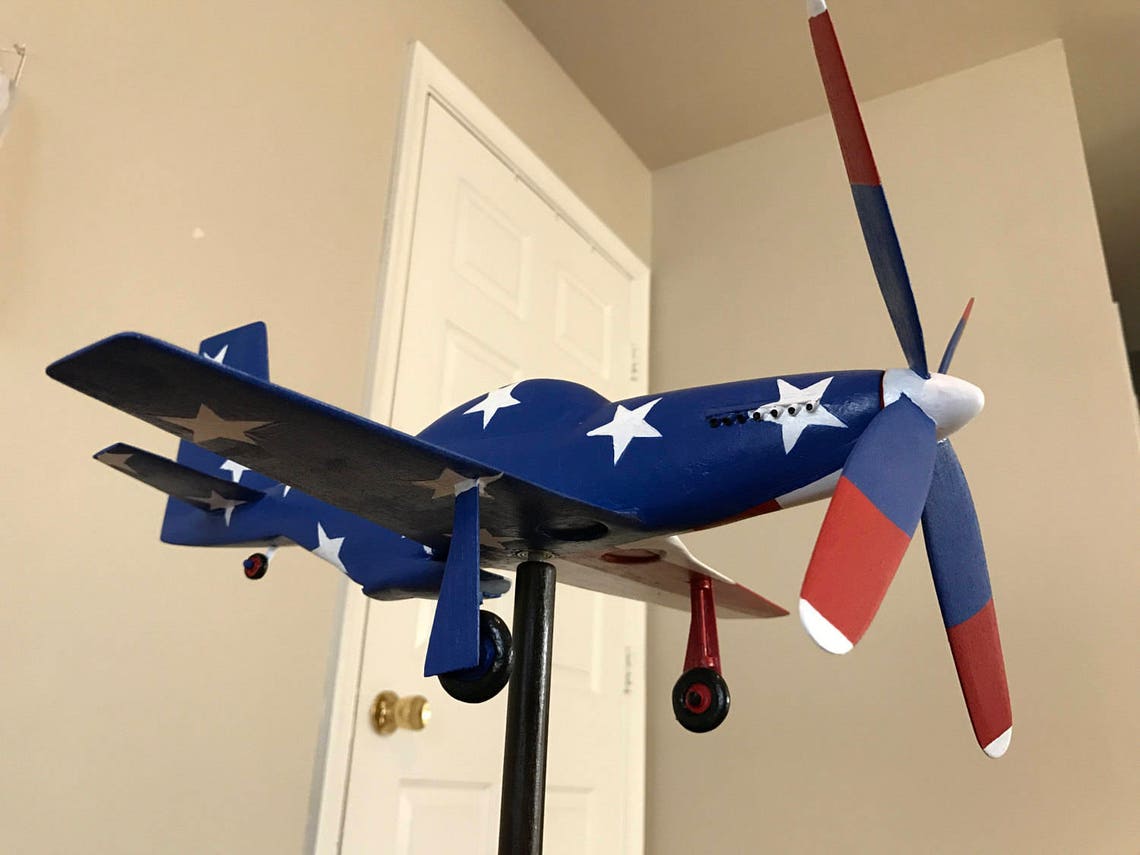 P51 Mustang Airplane Wind Vane Etsy