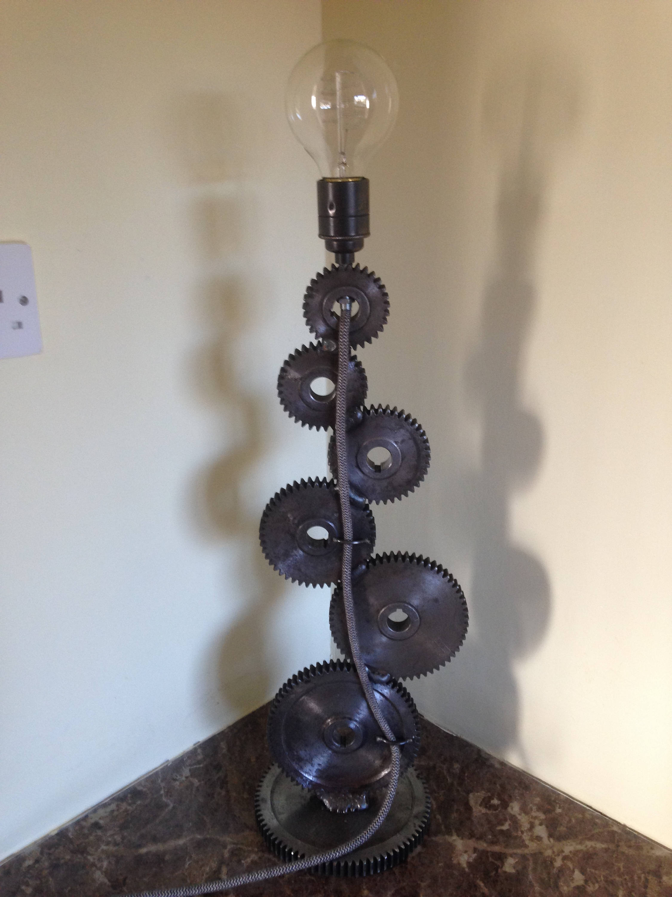 Handmade Gear Lamp Weld art industrial steam punk Etsy