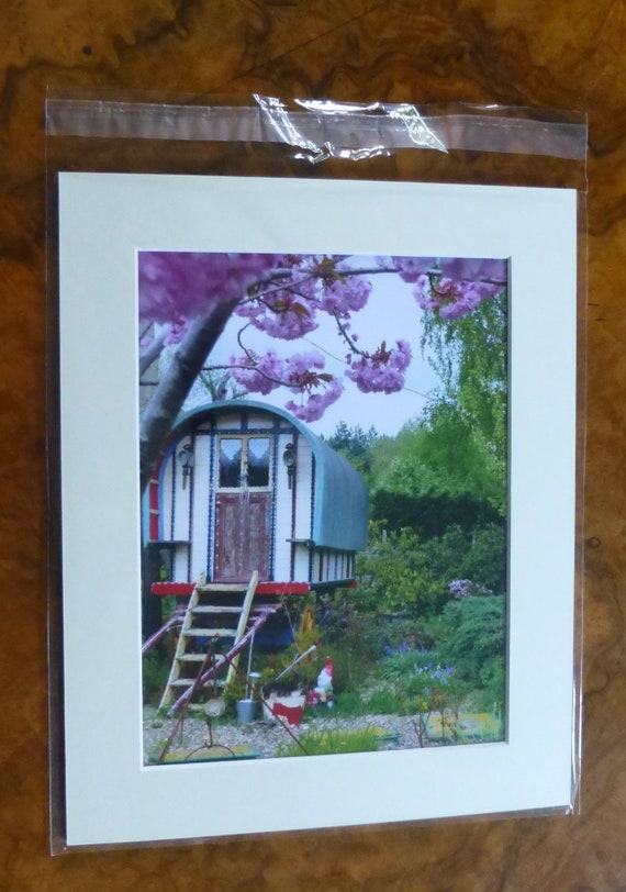 Garden Set of 3 Gypsy Caravan Greeting cards Card Blank Cards Romany Stationary Birthday Card Wagon Vardo Caravan Flowers