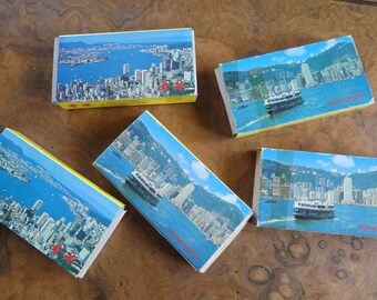 5 boxes 0f souvenir HONG KONG 35mm slides - 100 slides - 1980's featuring different views as Hong Kong used to be. Unviewed from new