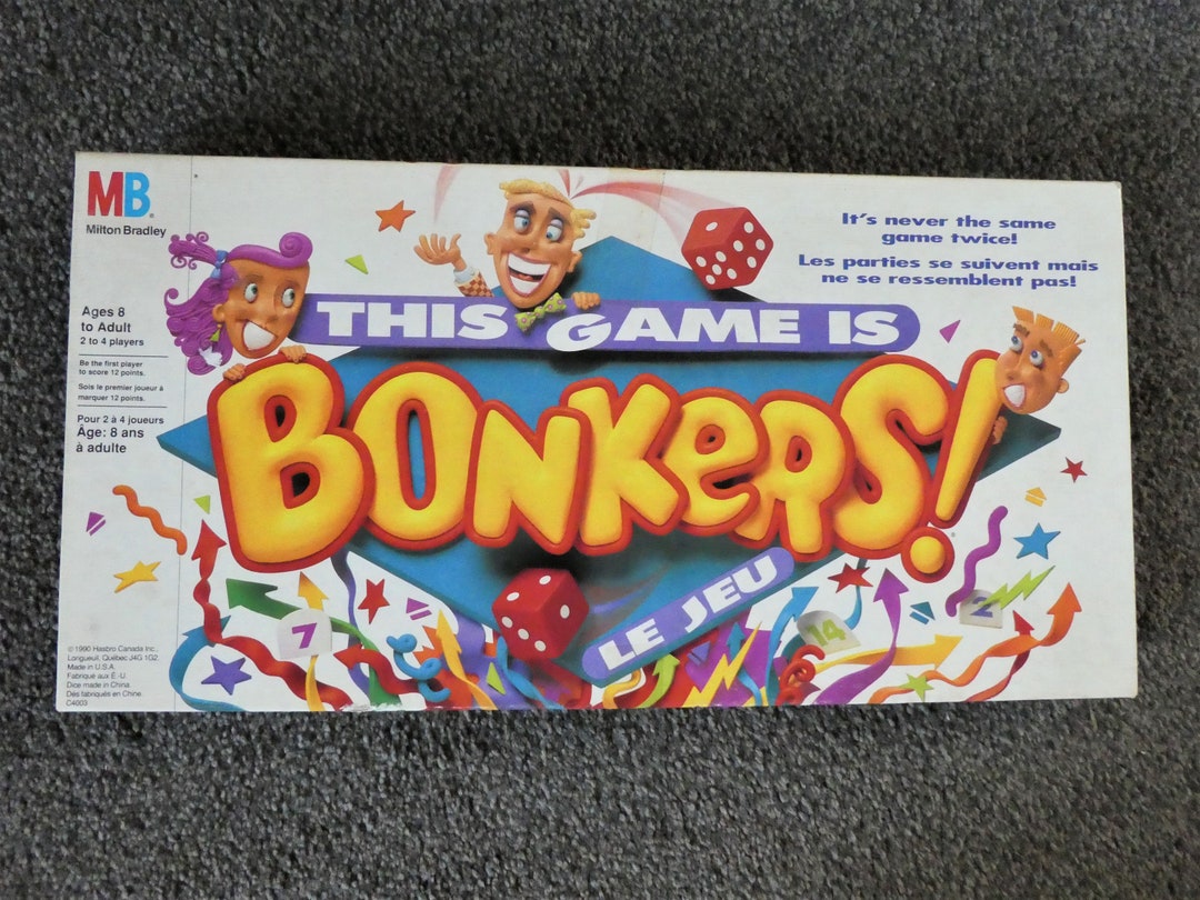This Game is Bonkers 1990 Milton Bradley Board Game Etsy