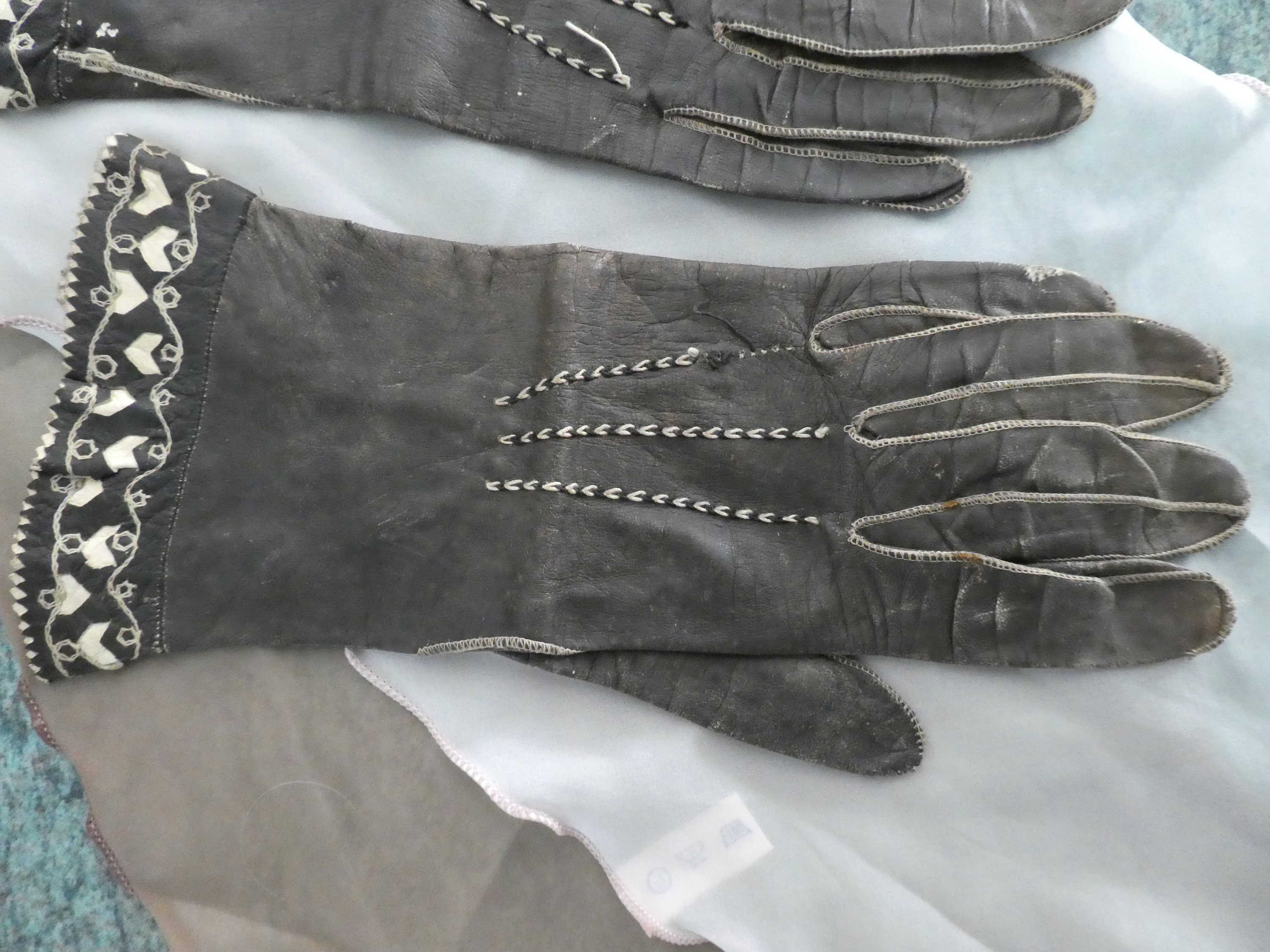 Antique Ladies Leather Gloves 6.5 Delicate With Etsy UK