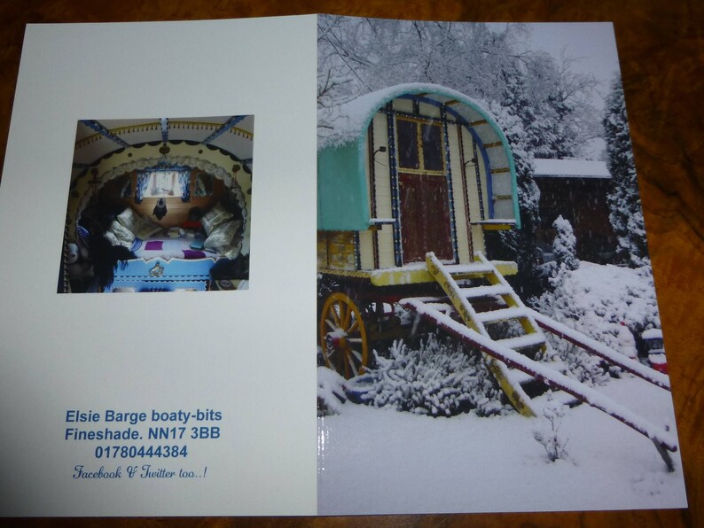 Garden Set of 3 Gypsy Caravan Greeting cards Card Blank Cards Romany Stationary Birthday Card Wagon Vardo Caravan Flowers