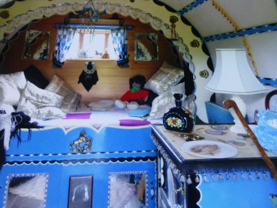 Gypsy Caravan Interior Vardo Romany Gipsy Wagon Waggon 10x12 Mounted Photograph Welcome Inside Home Glamping
