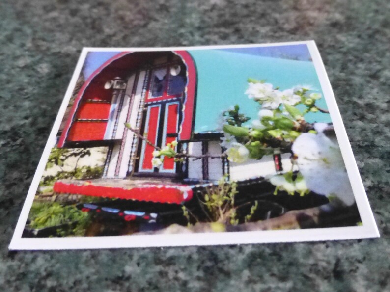 Gypsy Caravan & Plum Blossom Fridge Romany gipsy Etsy
