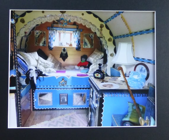Gypsy Caravan Interior Vardo Romany Gipsy Wagon Waggon 10x12 Mounted Photograph Welcome Inside Home Glamping