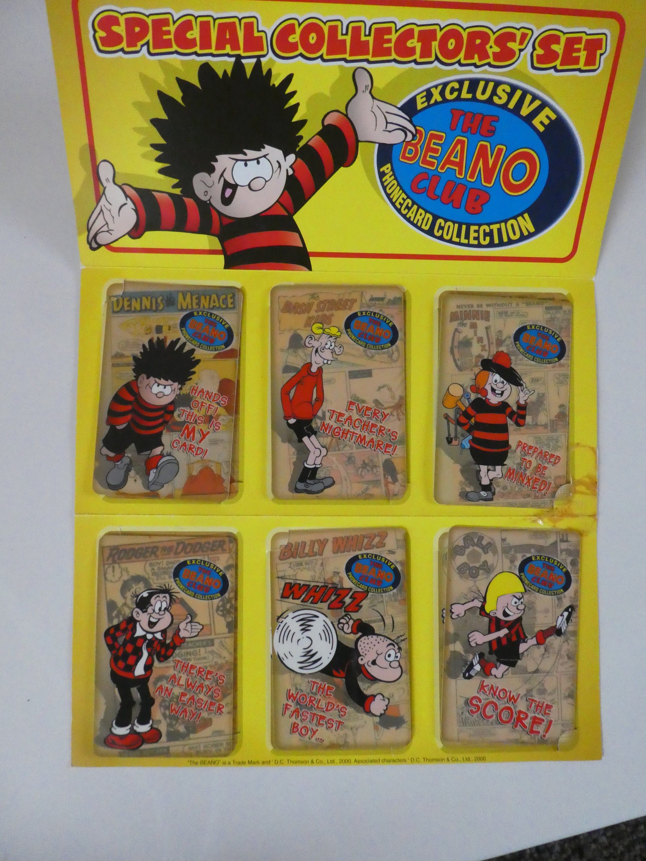 The Beano Club Phone Card Collection Special Collectors Etsy 日本