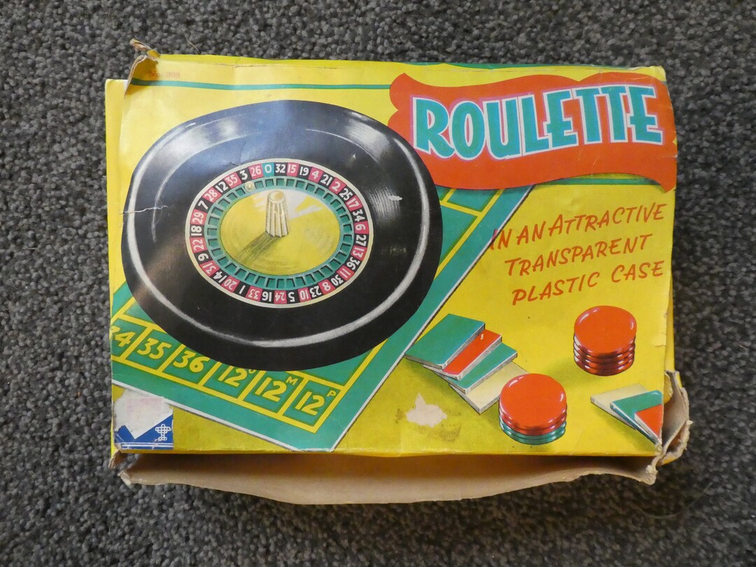 1960's Toy Roulette Wheel Vintage Fun in a Transparent Case Boxed