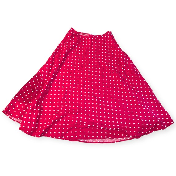 Vintage retro polka dot flared circle skirt - image 1