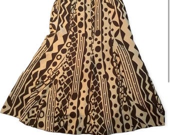 Falda midi geométrica vintage del año 2000