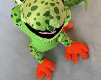 Delightful Ideal Toys Direct Peluche Gecko Lézard Vert 22" Reptile En Peluche