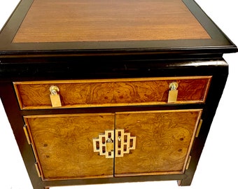 2 Vintage Asian Inspired ‘Chin Hua’ Nightstands by Century Furniture