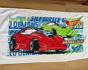 Serviette de bain Mattel Hot Wheels Silhouette II Demons vintage