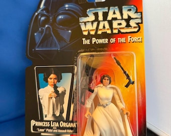 Figurine cartonnée rouge Star Wars POTF 1995 Princesse Leia Organa Kenner #69579