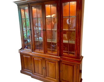 Cherry China Base + Library Hutch (by Lexington Furniture from their Bob Timberlake)