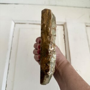Cenicero/bol de piedra de ónix natural veteada tallada a mano, estilo vintage, con borde sin tratar, 7" imagen 4