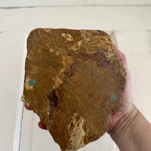 Cenicero/bol de piedra de ónix natural veteada tallada a mano, estilo vintage, con borde sin tratar, 7" imagen 5