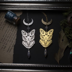 cat pendant necklace - sphinx