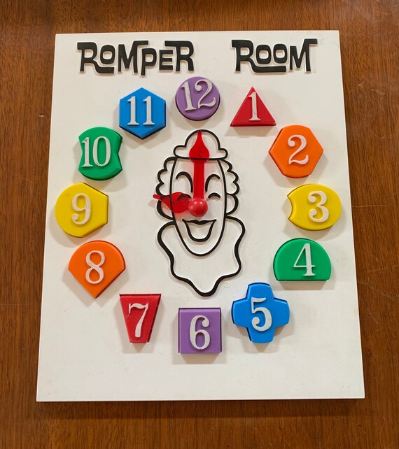 Romper Room Clock 1960s Hasbro Made In Usa