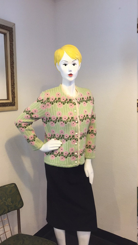 Vintage Sweater Catalina JacQuard Size 38.