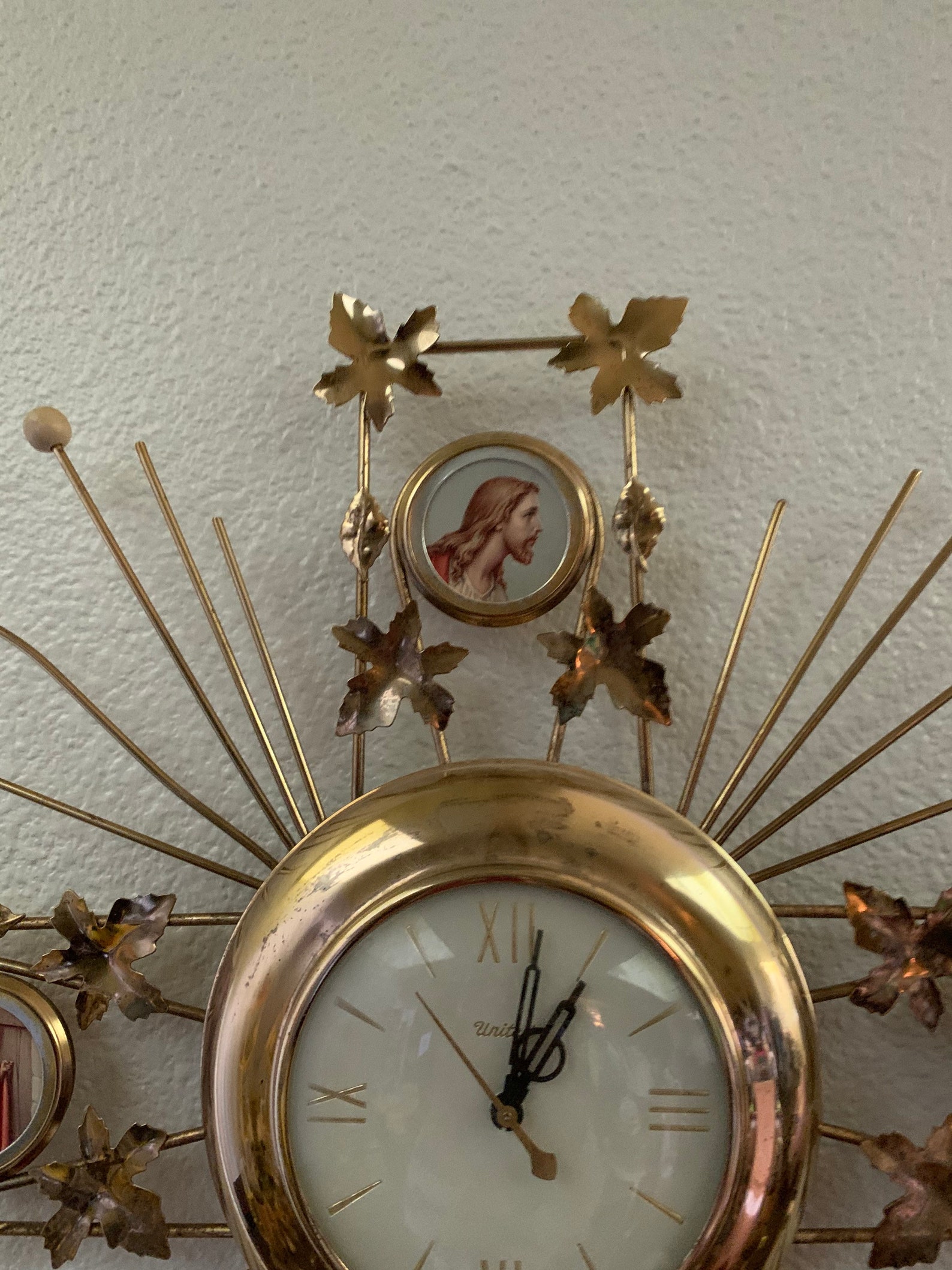 Vintage Jesus Religious Clock By United Etsy