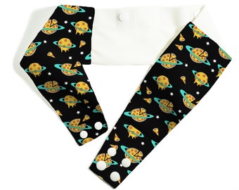 Pizza Planets on Black Insulin Pump Belt, Pump Band