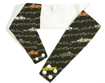 Scribble Cars on Brown Insulin Pump Belt, Pump Band