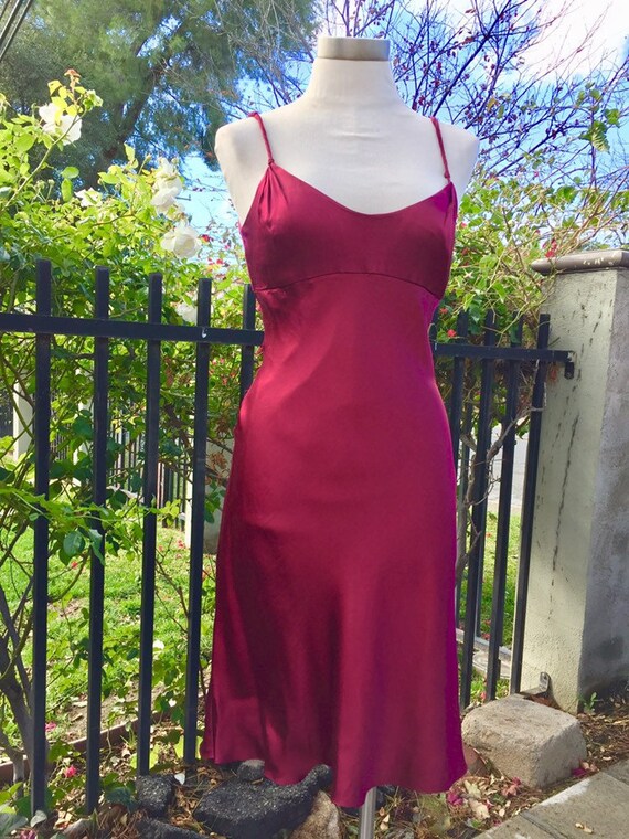 deep burgundy dress