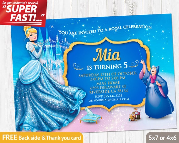 cinderella invitation printable cinderella birthday etsy printable cinderella invitations
