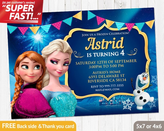 frozen invitation printable frozen birthday invitation etsy free frozen invitations