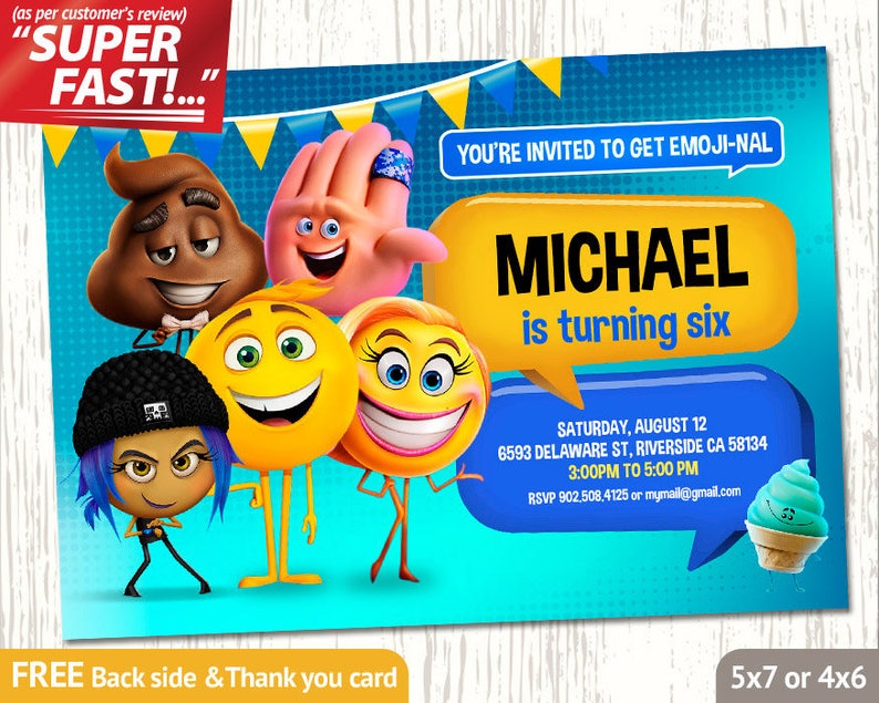 Emoji Online video Invitation PRINTABLE, Emoji Birthday Invitation, Emoji Celebration Invitation, Emoji Invite, Free of charge Emoji Video Thank On your own Card, v1 image regarding Free Printable Emoji Invitations identify Emoji Video Invitation PRINTABLE, Emoji Birthday Invitation, Emoji Get together Invitation, Emoji Invite, Free of charge Emoji Video Thank Yourself Card, v1