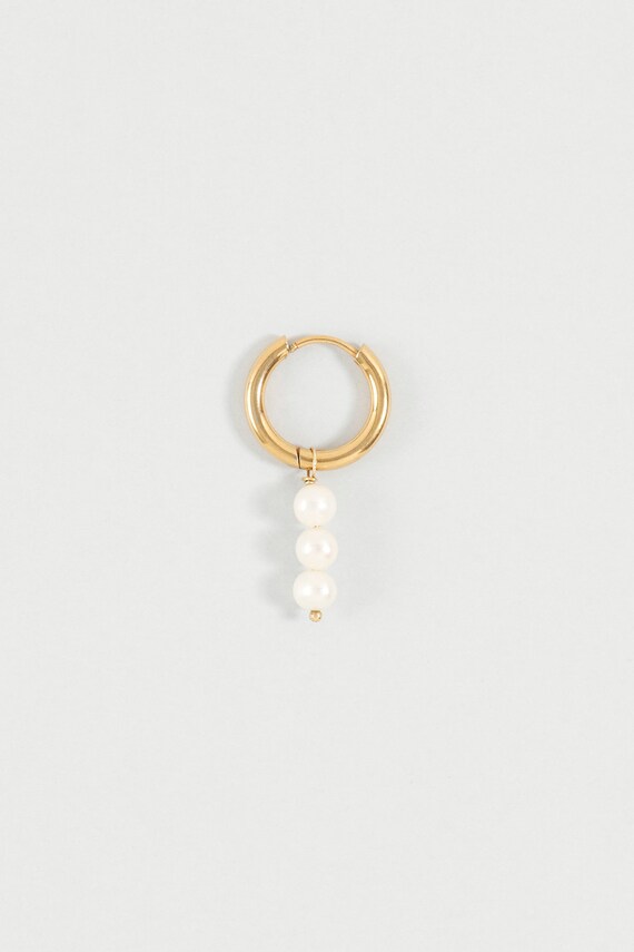 Three Pearls Hoop
