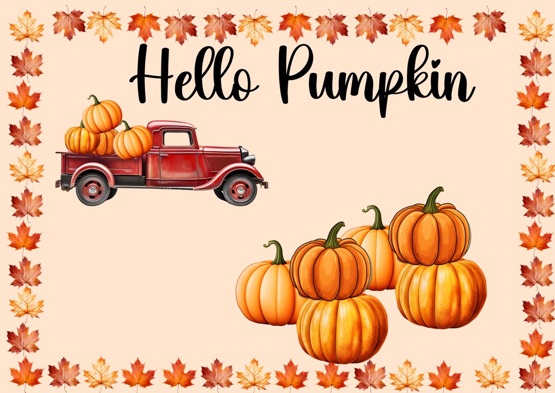 Fall Digital Bulletin Board Idea Hello Pumpkin Physical Bulletin Board ...