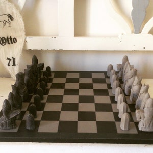 Personalized Chess Set with Historical Isle of Lewis Reproduction Game –  Mantra Immortal: Immortalize Your Gifts!